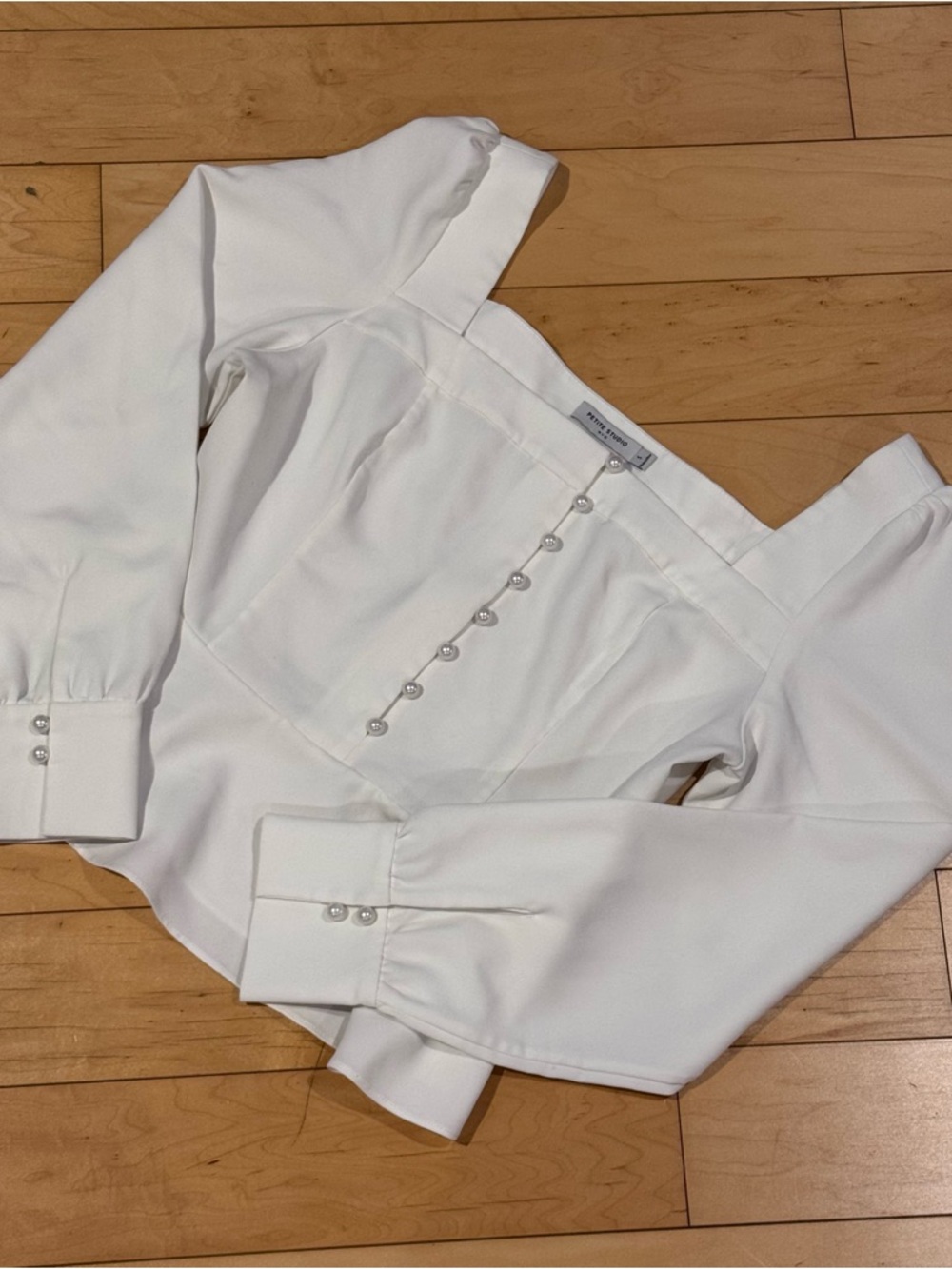 Petite Studio Button Front Blouse